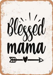 BLECHSCHILD - Selige Mama - 9 - Vintage Rostiger Look - Bild 1 von 2