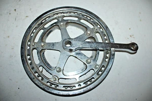 Vintage M11 Crank Arm Cotter Pin 165mm BCD124 5 Bolt 52/40T Touring USA Shipper - Picture 1 of 18