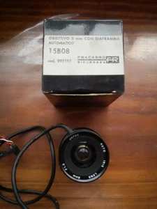 Obiettivo 8mm con diaframma automatico per telecamere Fracarro art. 999197. Raro - Foto 1 di 2