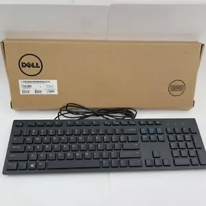 Dell Rev. A03 Black Slim Wired USB Keyboard - Picture 1 of 12
