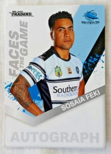 2018 NRL Traders Faces of the Game FOTG 15/64 - Sosaia Feki - Picture 1 of 1
