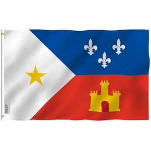 Anley Fly Breeze 3x5 Foot Ethnic Acadian Flag - Cajun Acadiana Flags Polyester - Picture 1 of 6