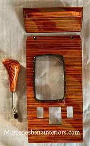 Mercedes W107 R107 SL Zebra Wood 3 Piece Set Pre 1986 - Picture 1 of 8