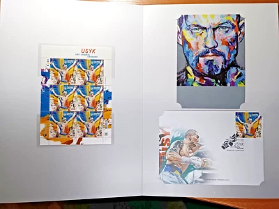 Folleto de presentación Ucrania 2024 "USYK. El mundo ama al fuerte" boxeo Foto 1 de 4