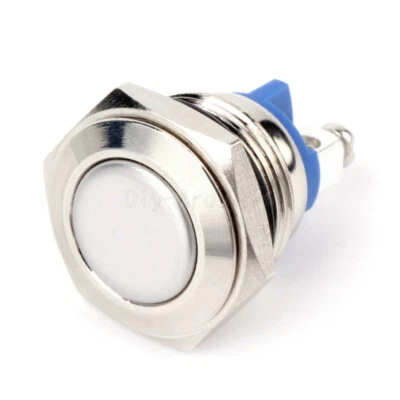 MARKENLOS 16mm High Round High Round Momentary Metal Push Button Switch N O Normally Open
