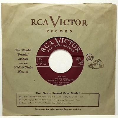 Boston Pops Orch. Arthur Fiedler 45 Dance Of The Camorristi / Malaguena M- - Image 1 of 4
