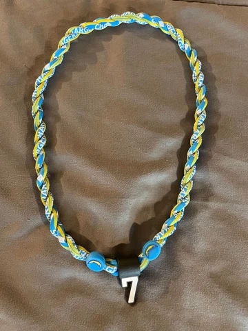 LA Chargers GERALD EVERETT #7 Double Rope Team Necklace 22" FAST! FREE SHIP! Cover