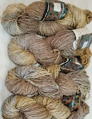Lot of 4 Hanks Adirondack Knitting Yarn HEAVY FRILLS Wild Birch 50g 100 Yds each - Image 1 of 4