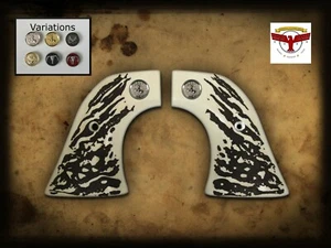 COLT COWBOY MAGNA-TUSK™ GRIPS ~ 2P WHITE STAG - Picture 1 of 4