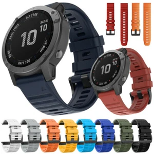 Garmin Fenix 5 6 5X 6X 7 7X Smart Watch Band Silicone Replacement Strap QuickFit - Picture 1 of 23