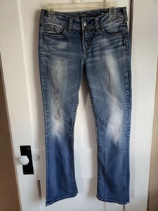 Silver Jeans Co. Women's Suki Mid Rise Slim Bootcut jeans W29 L 31 - Picture 1 of 9