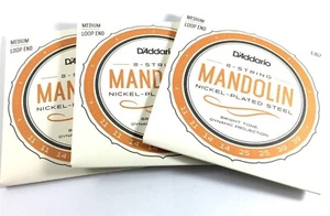 D'Addario Mandolin Strings 3 Sets EJ67 Medium Loop End - Picture 1 of 5