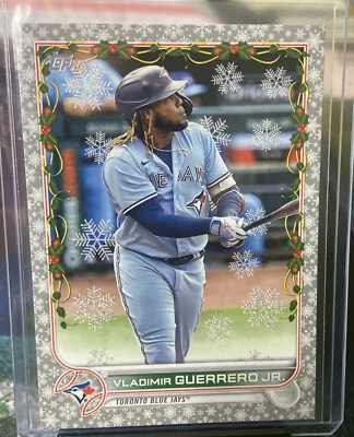 2022 Topps Holiday - Vladimir Guerrero Jr. - Metallic Snowflake Gray Border - Image 1 of 4
