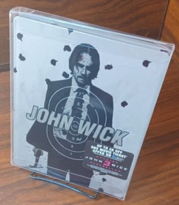 John Wick Limited Edition Steelbook (Blu-ray-No Digital)-w/PROTECTIVE SLEEVE - Picture 1 of 12