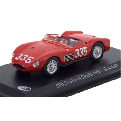 Maserati 200 SI Giro di Sicilia 1957 Scarlatt Metallauto 1:43 Leo Models Diecast - Bild 1 von 2