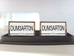 Dumbarton Nummernschild Stil Herren Manschetten Abzeichen Geschenk - Bild 1 von 1