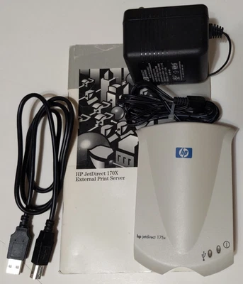 HP Jetdirect 175x Model J6035C Network Print Server w/Orig Power Supply & Manual - Image 1 of 4