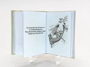 Dolls House 1:12 scale Book, The Owl & the Pussy Cat, 1889, Crafted by Ken Blyth - Picture 1 of 15