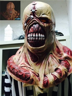 Resident Evil Nemesis Mask Zombie Game Cosplay Party Props Masquerade Halloween. - Image 1 of 4