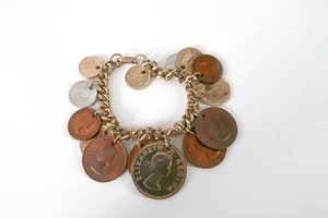 Vintage Armband mit Münzen - Bild 1 von 8