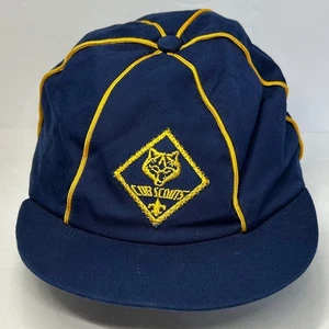 Vintage Cub Scouts Hat Cap Blue Gold Youth Collectible Uniform - Picture 1 of 10