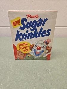 Post's New Sugar Krinkles Cereal Box - Picture 1 of 6