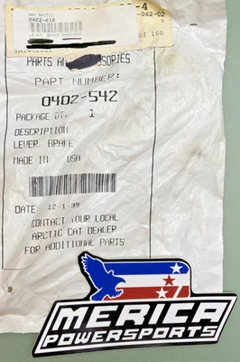 NUEVO GENUINO ARCTIC CAT 0402-542 PALANCA, FRENO Foto 1 de 2