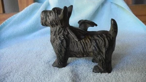 Cast Iron Scottie Dog with Angel Wings Memorial Figurine - Picture 1 of 1