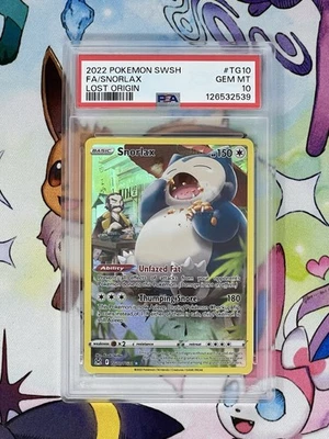 Pokémon TCG Snorlax Lost Origin Trainer Gallery Holo Ultra Rare TG10/TG30 PSA 10 - Image 1 of 2