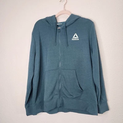 Reebok Women's Full Zip Hoodie Jacket Teal Activewear Athleisure Plus XL - Image 1 of 4