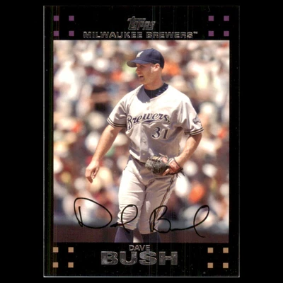 Dave Bush #97 2007 Topps Milwaukee Brewers Baseball Card MLB NM - Image 1 of 3