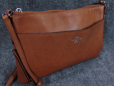 Coach Purse Brown Leather Crossbody Bag Pebble Grain 611B394 - Image 1 of 4