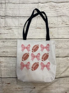 Bolso de Mano de Fútbol con Arcos Reutilizable Saco de Lino Libros de Compras Playa Preppy - Imagen 1 de 7