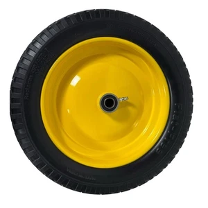 Nuovo con scatola 4.80/4.00-8 pneumatico piatto per carriola 14.5" gomma solido pneumatico e ruota - Foto 1 di 5