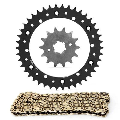 Kit de cadena de piñón 520 Pitch 14T 42T para Yamaha WR250 YZ465 YFZ350 Banshee negro Foto 1 de 4