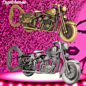 3D2) Flaschenöffner Bieröffner Vintage-Metallflaschenöffner Motorrad Oldschool - Bild 1 von 4