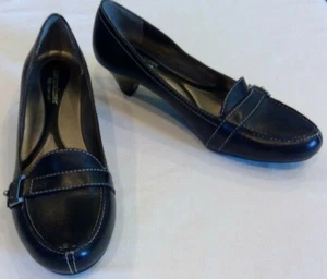 Naturalizer N5 Comfort Jasmine Black Leather Dress Pumps Heels SZ 6.5 M EUC - Picture 1 of 6
