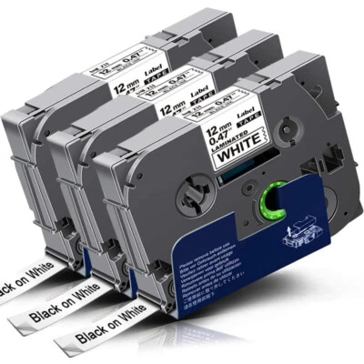 3x Schriftband Kompatibel für brother p-touch bänder 12mm TZe-231 TZe231 TZ231