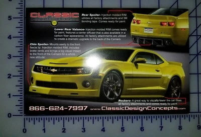 2010 ish Chevrolet Corvette Camaro Brochure Classic Design Concepts - Image 1 of 2