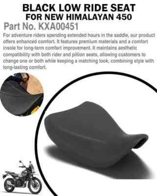"BLACK LOW RIDER SEAT" FIT FOR ROYAL ENFIELD NEW HIMALAYAN 450 - Image 1 of 4