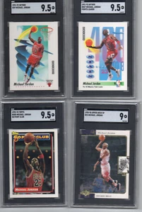MICHAEL JORDAN SGC Lot (5), All 9's and 9.5's. Topps, Skybox, SP GOAT - Picture 1 of 4