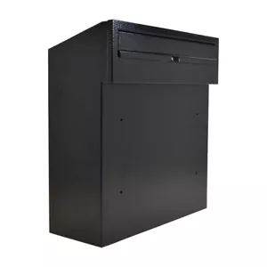 Rear Access Post Box for Gates and Fences W3-3 Large Capacity Steel Outdoor - Picture 1 of 19