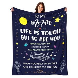 Exiiders Mom Blanket Gift I Love You Mom 50"x40" Throw Blanket for Mothers Day - Picture 1 of 8