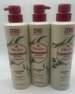 Lot Of 3 Old Spice Gentleman's Blend w/ Sea Kelp & Eucalyptus Cleansing Shampoo - Picture 1 of 2