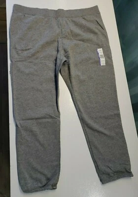PANTALONES DE VELLÓN TIME AND TRU GRIS FIT CEÑIDOS AL TOBILLO TALLA XL 16-18 o XXL 20 NUEVOS Foto 1 de 4
