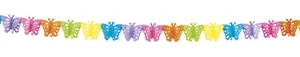 Multi-Coloured Butterfly Garland Hawaiian Party Decoration - 13FT / 4M Long New  - Picture 1 of 1