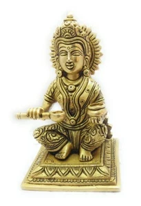 Göttin der Nahrung Annapurna Devi Mata Idol Messing Statue Figur Skulptur Geschenk - Bild 1 von 2