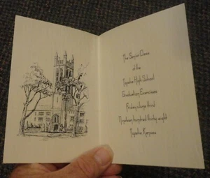 1938 Topeka Kansas High School Senior Class Graduation Exercises Einladung - Bild 1 von 2