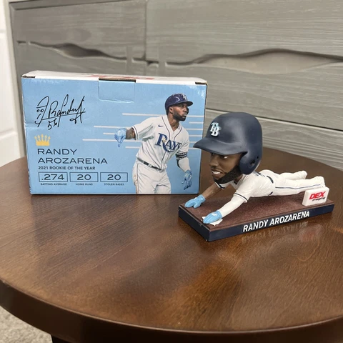 AUTOGRAPHED Randy Arozarena Bobblehead SGA Tropicana Fd 2021 Rookie of the Year Cover