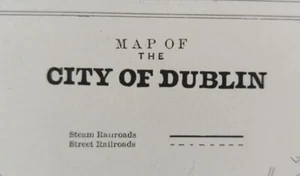 Vintage 1892 DUBLIN IRELAND Map 14"x11" ~ Old Antique Original GUINNESS BREWERY - Picture 1 of 15